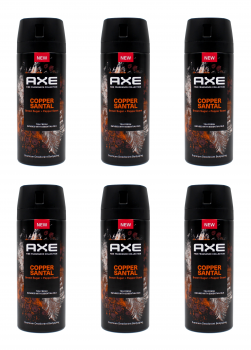Axe Deospray Copper Santal Deodorant Bodyspray , 6x150ml EAN8720181297649