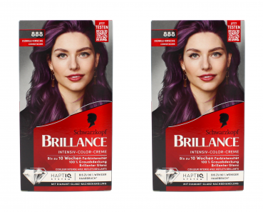 2x Schwarzkopf Brillance Intensiv-Color-Creme 888 Dunkle Kirsche EAN4015100441659