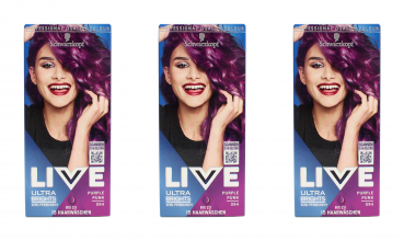 3x Schwarzkopf Live Ultra Brights Purple Punk 094 EAN4015100817065