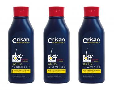 CRISAN Aktiv Shampoo bei Haarausfall , 3x250ml EAN5000468001880