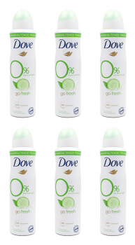 Dove go fresh Gurkenduft 0% Aluminiumsalze Deodorant , 6x150ml EAN8710908832147