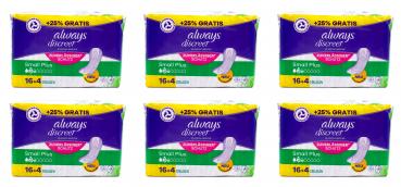 Always discreet small plus Damenbinden , 6x20 Einlagen EAN8001841934303