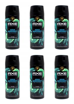 Axe Deospray Aqua Bergamot Deodorant Bodyspray , 6x150ml EAN8720181297564