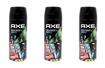 Axe Deospray Fresh Forest & Graffiti Deodorant Bodyspray , 3x150ml EAN8720181028823