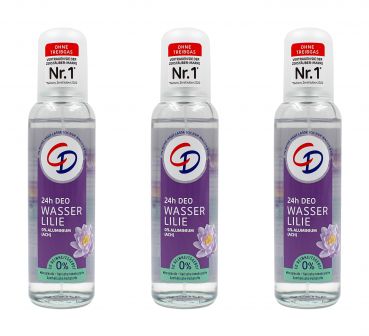 CD Wasser Lilie Deodorant Deo Pump Spray , 3x75ml EAN4045612007555