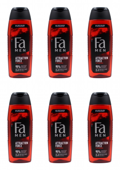 Fa Men Attraction Force 2in1 Duschgel Körper & Haar , 6x250ml EAN4015100427806
