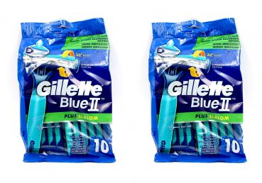 20x Gillette Blue 2 II Plus Slalom Einwegrasierer Nassrasierer , EAN7702018466689