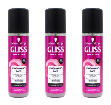Gliss Hair Repair Verführerisch Lang Express-Repair-Spülung , 3x200ml EA339680
