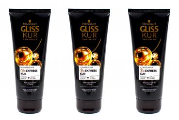 Gliss Kur Ultimate Repair 1 Min Express Kur Haarkur, 3x200ml EAN4015100338782
