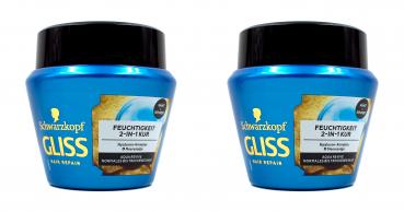 Gliss Hair Repair Feuchtigkeit 2-In-1 Kur Aqua Revive , 2x300ml EAN4015100803488