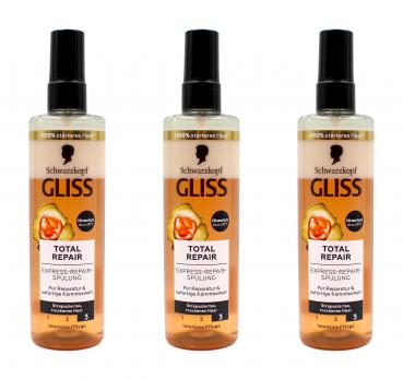 Gliss Total Repair Express-Repair-Spülung , 3x200ml EAN4015100813470
