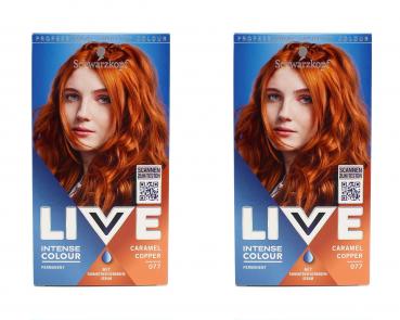 2x Schwarzkopf Live Intense Colour 077 Caramel Copper EAN4015100817164