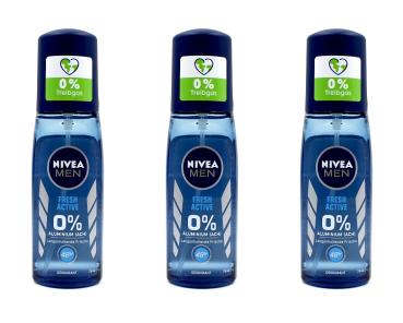 Nivea Men Fresh Active Deodorant Zerstäuber , 3x75ml EAN4005900471758