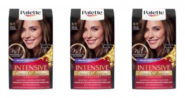 3x Palette Intensiv Creme Coloration 6-11 Kühles Schokokaramell EAN4015100802450