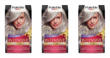3x Palette Intensive Creme Coloration U71 Kühles Silbergrau EAN4015100323566
