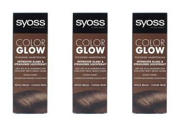 3x Syoss Color Glow Pflegende Haartönung Kühles Braun , EAN4015100732757