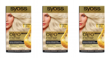 Syoss oleo permanente öl-coloration 10-5 Helles Asch-Blond , 3er Pack EAN4015100310832