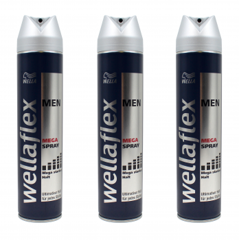 Wella Wellaflex Men Mega Spray Haarspray Mega starker Halt , 3x 250ml EAN8699568543085