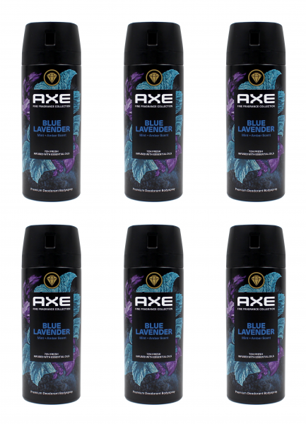 Axe Deospray Blue Lavender Deodorant Bodyspray , 6x150ml EAN8720181297601