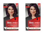 2x Schwarzkopf Brillance Intensiv-Color-Creme 703 Dunkler Amethyst EAN4015100441307