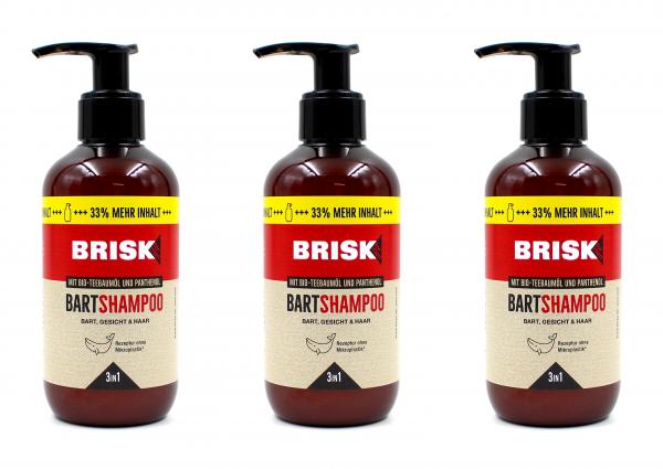 BRISK for men Bart Shampoo , 3x200ml EAN4045612009146