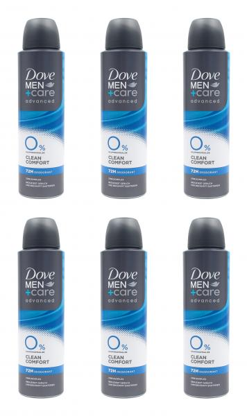 Dove Men +Care Clean Comfort Anti-Transpirat Deospray , 6x150ml EAN8720181296642