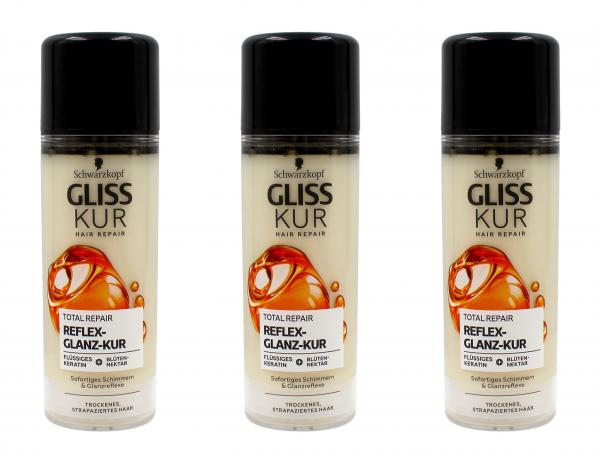 Gliss Kur Hair Repair Total Repair Reflex-Glanz-Kur , 3x150ml EAN4015100338928