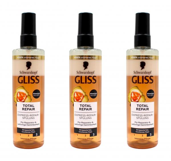 Gliss Total Repair Express-Repair-Spülung , 3x200ml EAN4015100813470