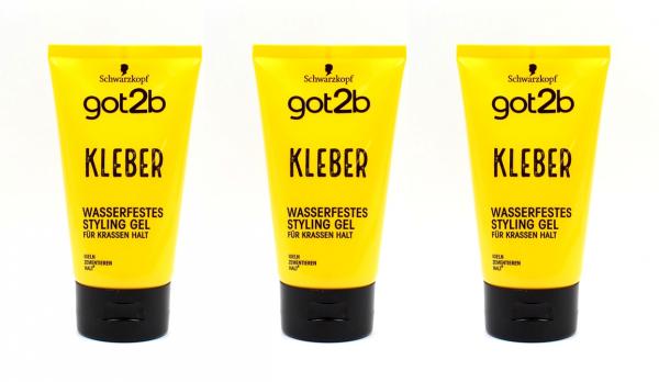 got2b Kleber Wasserfestes Styling Gel , 3x150ml EAN4015100215687