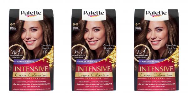 3x Palette Intensiv Creme Coloration 6-11 Kühles Schokokaramell EAN4015100802450