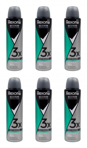 Rexona Men Extremer Schweiß-Schutz Intense Fresh Deo Spray , 6x150ml EAN8720181452611