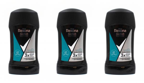 Rexona Men Maximum Protection Antibakterieller Deo Stick , 3x50ml EAN59085614