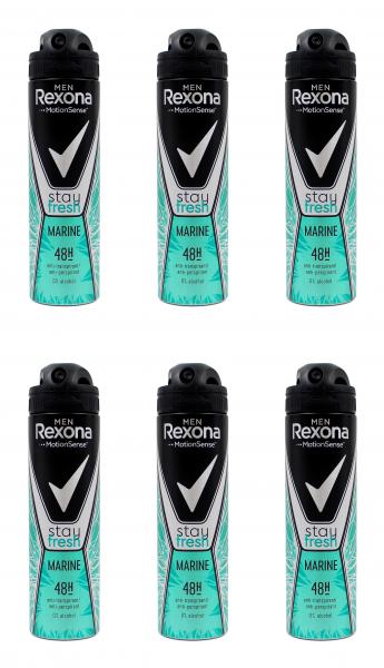 Rexona Men Stay Fresh Marine Deo Spray , 6x150ml EAN8710847864919