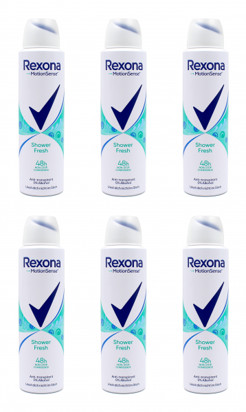Rexona Shower Fresh Deo Spray Anti-transpirant , 6x150ml EAN8710447492260 NV
