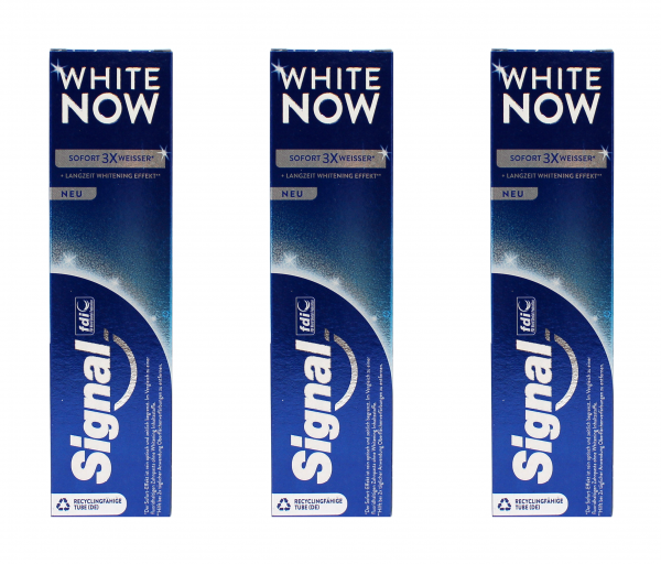 Signal White Now Zahnpasta Zahncreme sofort 3x weißer , 3x75ml EAN8712561437370