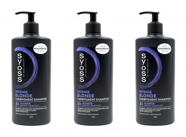 Syoss Intense Blonde Farbpigment Shampoo , 3x440ml EAN4015100860405